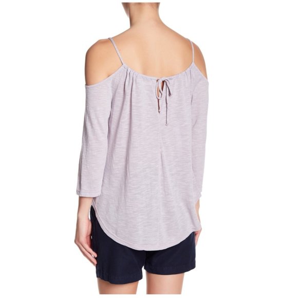 Michael Stars Cold Shoulder Marled Shirt - Picture 7 of 7